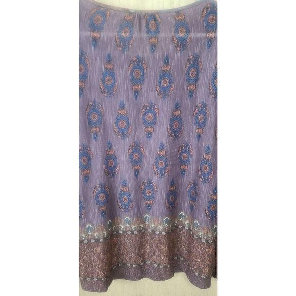 Boho Vintage American Maroon Peasant Blouse SzM - Picture 2 of 4